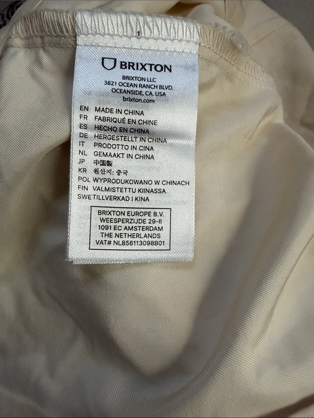Brixton Sleeveless Button-Front Crop Top in Cream - Picture 10 of 12
